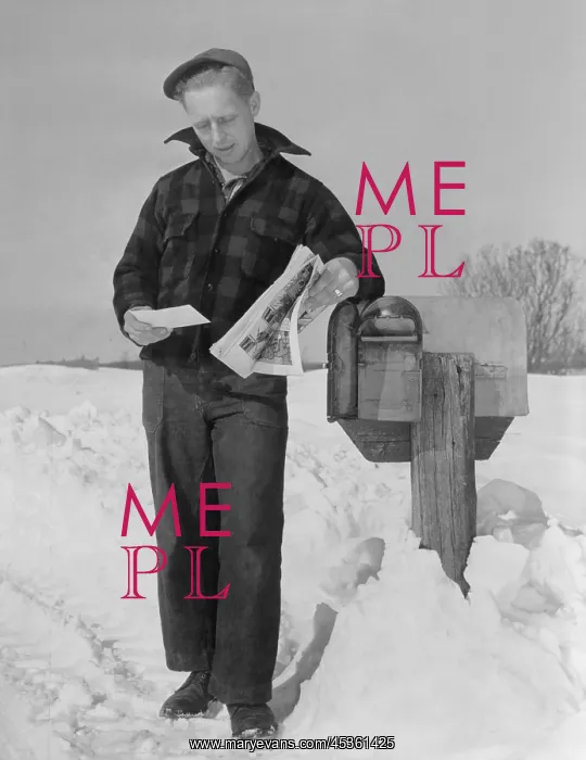 : Collecting the rural delivery mail in Exeter, Maine : Collecting the rural delivery mail in Exeter, Maine