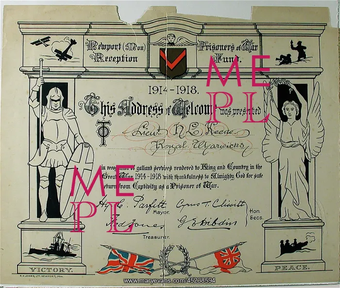 : Collection of 2nd Lieutenant Harold Lyndon Keene : Collection of 2nd Lieutenant Harold Lyndon Keene