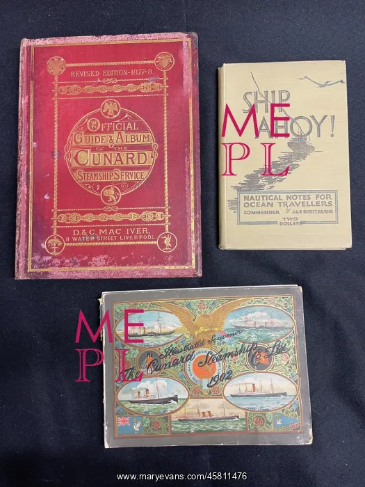 : Collection of three books relating to steamships : Collection of three books relating to steamships