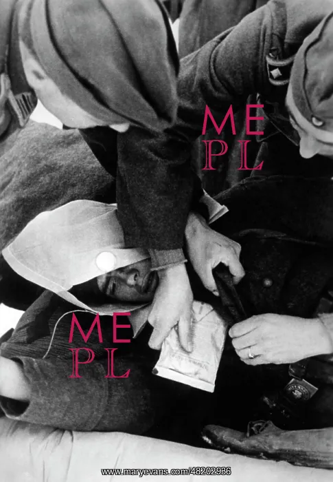 : Collection point for wounded soldiers, 1943 : Collection point for wounded soldiers, 1943