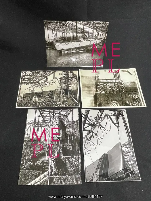 : Collection of Third Reich photographs, launch of Bismarck : Collection of Third Reich photographs, launch of Bismarck