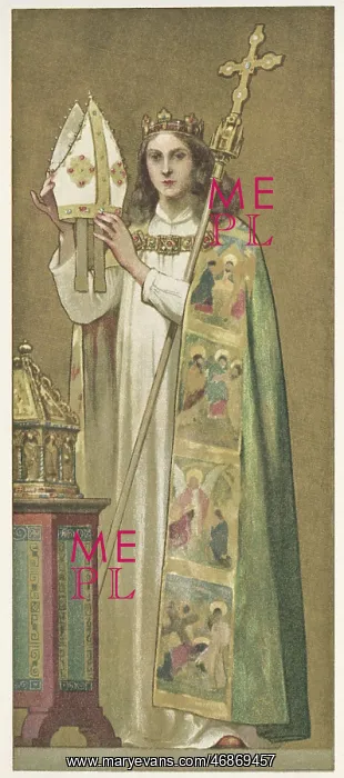 : Collector's card, bishop holding a mitre : Collector's card, bishop holding a mitre