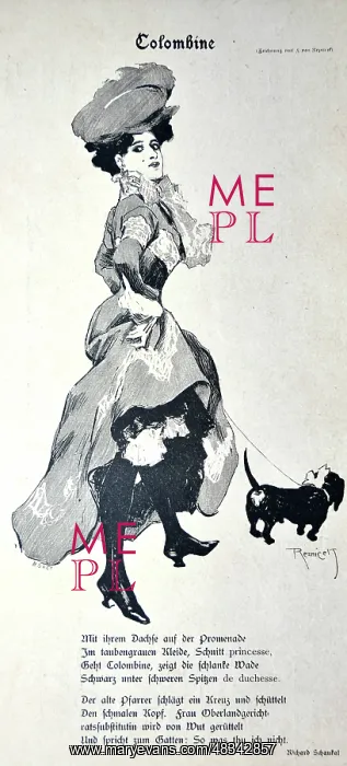 : Colombine by Reznicek Ferdinand, 1901 : Colombine by Reznicek Ferdinand, 1901