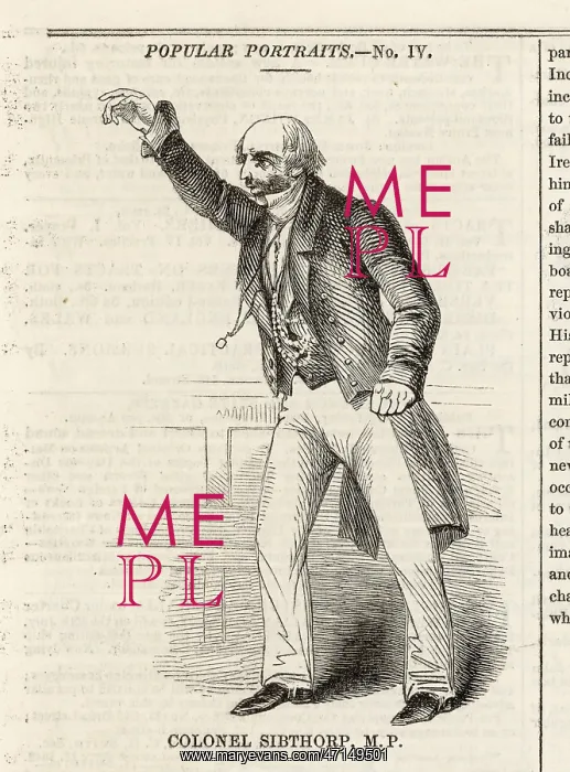 : Colonel Charles de Laet Waldo Sibthorp, MP : Colonel Charles de Laet Waldo Sibthorp, MP
