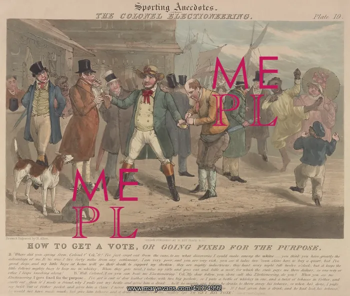 : The Colonel Electioneering, by British artist : The Colonel Electioneering, by British artist
