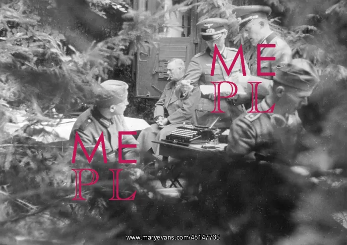 : Colonel General Wilhelm Keitel, during a break in the negoti : Colonel General Wilhelm Keitel, during a break in the negoti