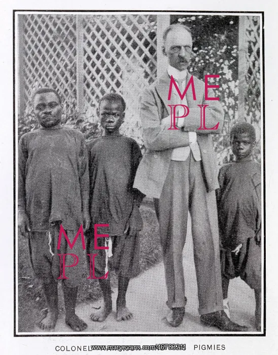 : Colonel Harrison and pigmies from Congo : Colonel Harrison and pigmies from Congo