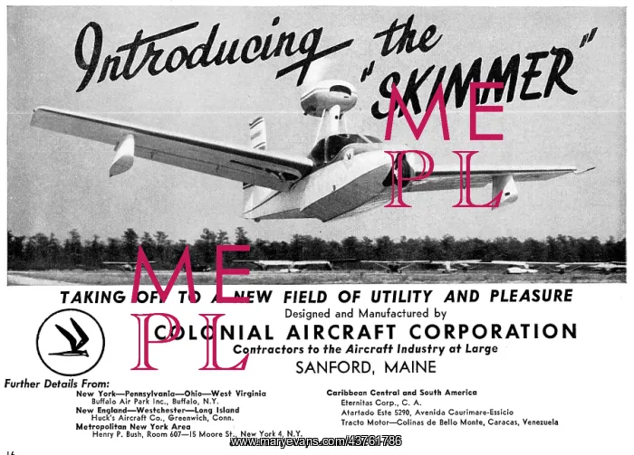  : Colonial Aircraft. Colonial Skimmer