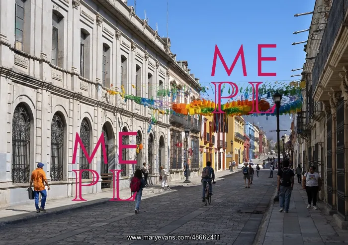 : Colonial buildings, Oaxaca, Mexico : Colonial buildings, Oaxaca, Mexico
