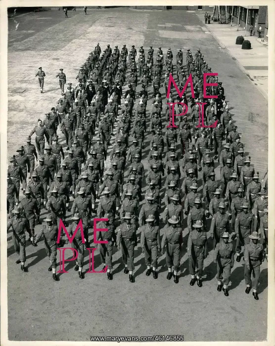 : Colonial Coronation contingent parading at Woolwich, London : Colonial Coronation contingent parading at Woolwich, London