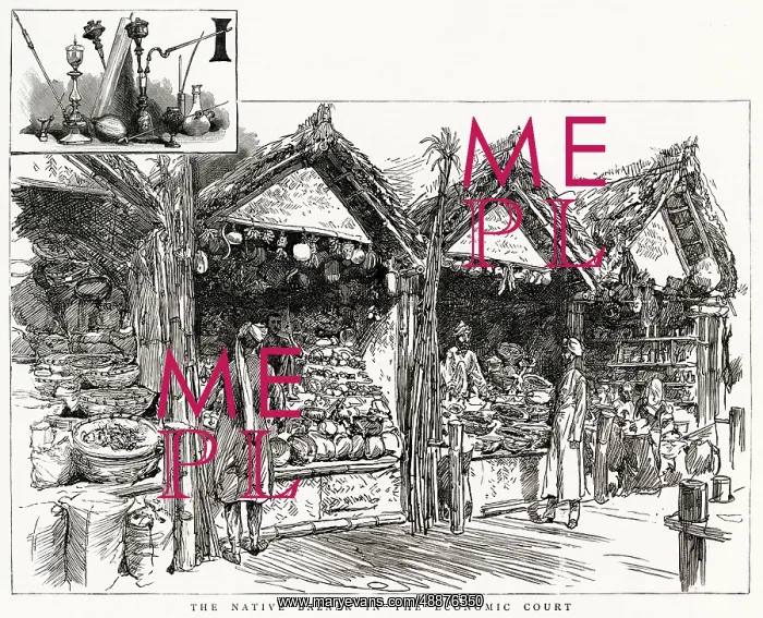 : The Colonial and Indian exhibition, Native Bazaar : The Colonial and Indian exhibition, Native Bazaar