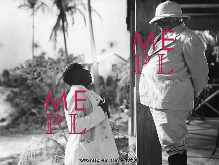 : Colonial master in a film in the 1930s : Colonial master in a film in the 1930s