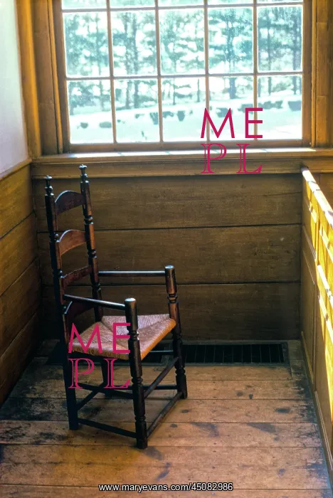 : Empty Colonial Rush Seat Ladderback Armchair : Empty Colonial Rush Seat Ladderback Armchair