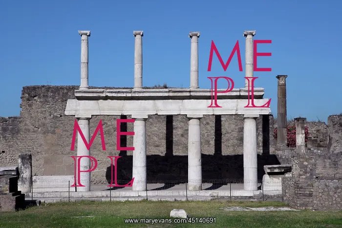 : Colonnade Around the Forum, Pompeii, Italy : Colonnade Around the Forum, Pompeii, Italy