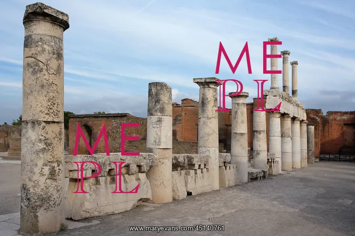 : Colonnade Around the Forum, Pompeii, Italy : Colonnade Around the Forum, Pompeii, Italy