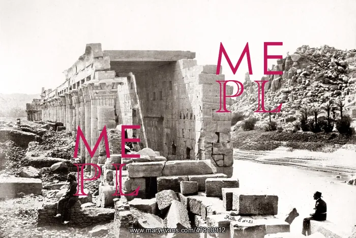 : The colonnade on the island of Philae, Egypt, 1857