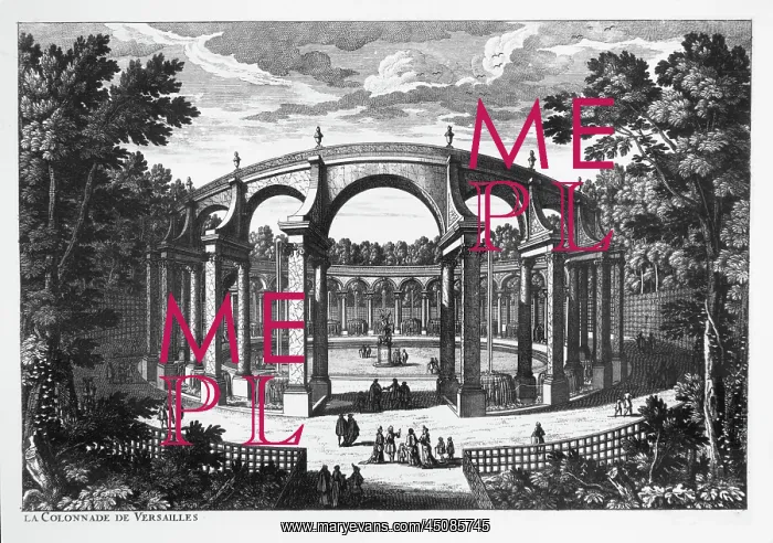 : The Colonnade, Versailles, engraving : The Colonnade, Versailles, engraving