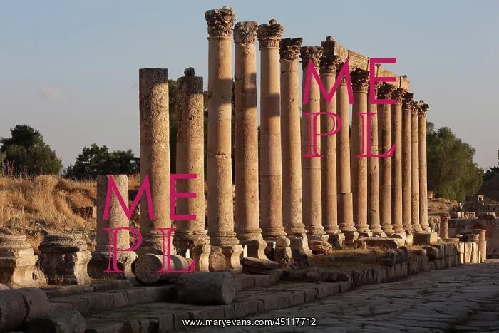 : Colonnaded Street, Jerash, Jordan : Colonnaded Street, Jerash, Jordan