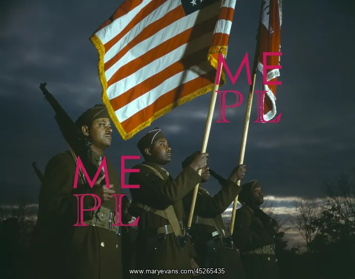 : Color guard of African American engineers, Ft : Color guard of African American engineers, Ft