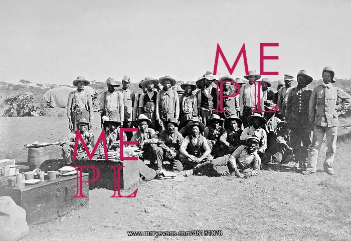 : Colored soldiers of the protection force during the Herero u : Colored soldiers of the protection force during the Herero u