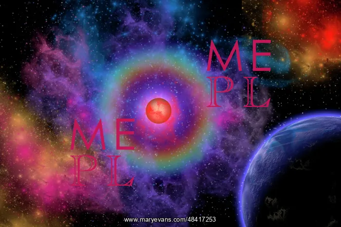 : Colorful emissions are released from a distant star : Colorful emissions are released from a distant star