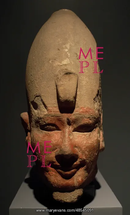 : Colossal head of Amenhotep I, second pharaoh of the Eighteen : Colossal head of Amenhotep I, second pharaoh of the Eighteen