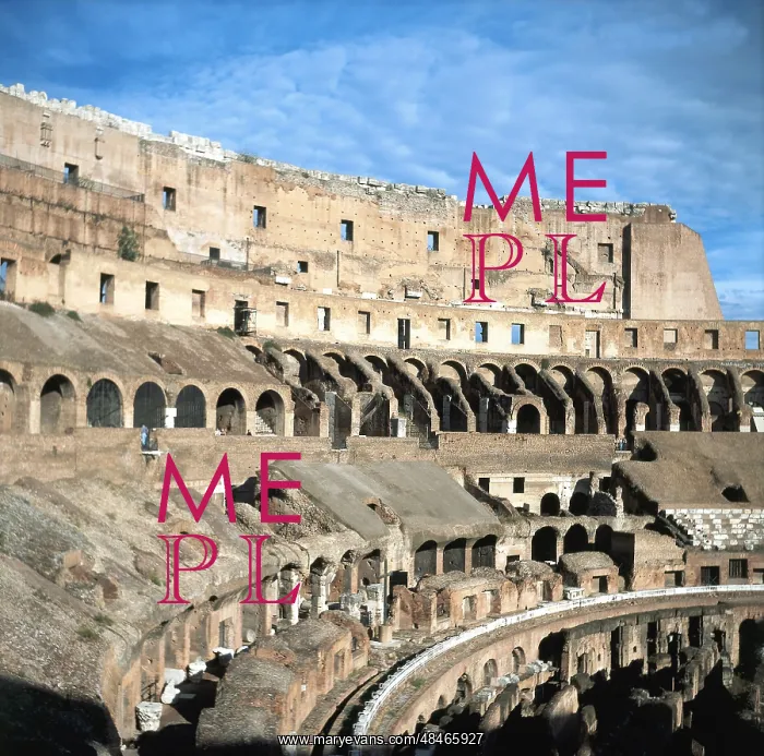 : Colosseum, Rome, showing side elevation and upper : Colosseum, Rome, showing side elevation and upper