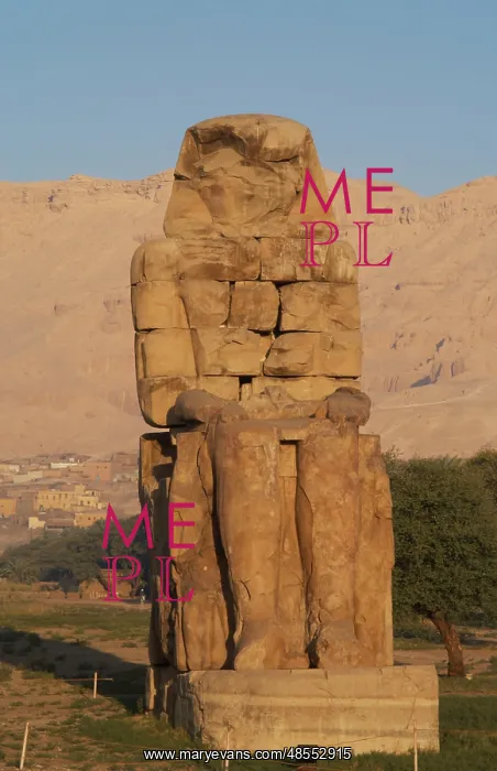 : Colossi of Memnon. Eastern colossus. Luxor. Egypt : Colossi of Memnon. Eastern colossus. Luxor. Egypt