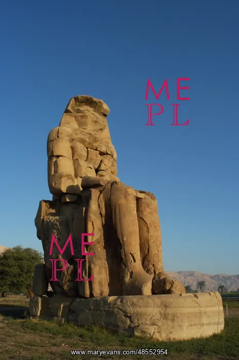 : Colossi of Memnon. Eastern colossus. Luxor. Egypt : Colossi of Memnon. Eastern colossus. Luxor. Egypt