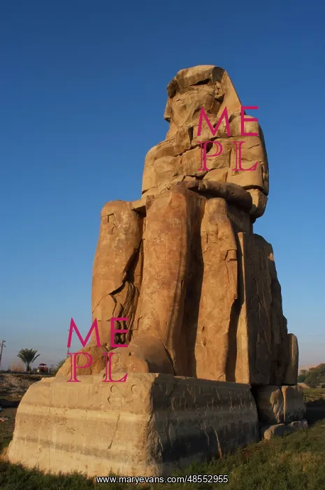 : Colossi of Memnon. Eastern colossus. Luxor. Egypt : Colossi of Memnon. Eastern colossus. Luxor. Egypt