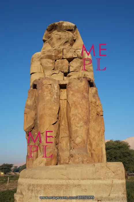 : Colossi of Memnon. Eastern colossus. Luxor. Egypt : Colossi of Memnon. Eastern colossus. Luxor. Egypt