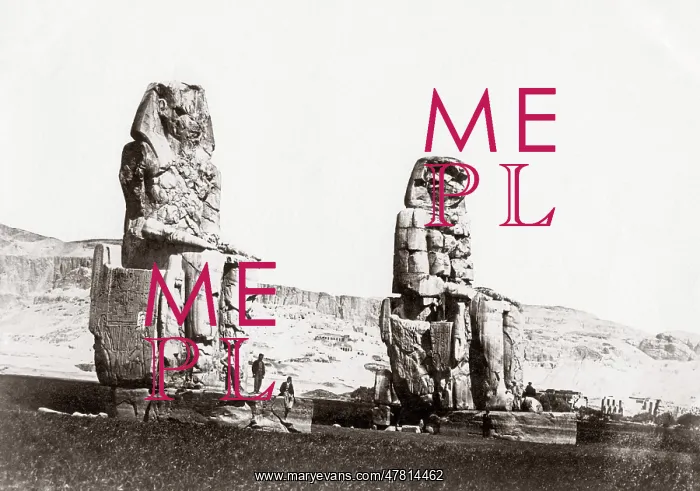  : Colossi of Memnon, Egypt, c.1880