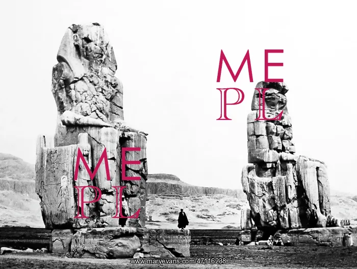  : Colossi of Memnon, Egypt, Victorian period