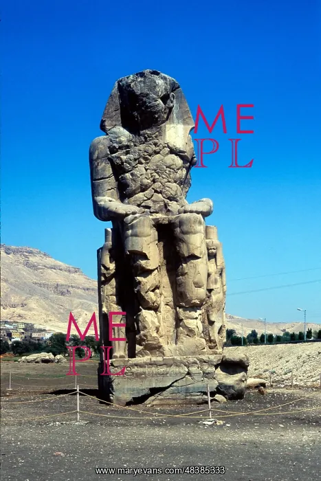 : One of the Colossi of Memnon, near the Valley : One of the Colossi of Memnon, near the Valley