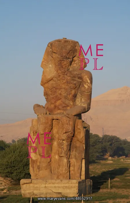 : Colossi of Memnon. Western colossus. Luxor. Egypt : Colossi of Memnon. Western colossus. Luxor. Egypt