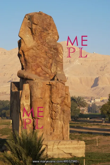 : Colossi of Memnon. Western colossus. Luxor. Egypt : Colossi of Memnon. Western colossus. Luxor. Egypt