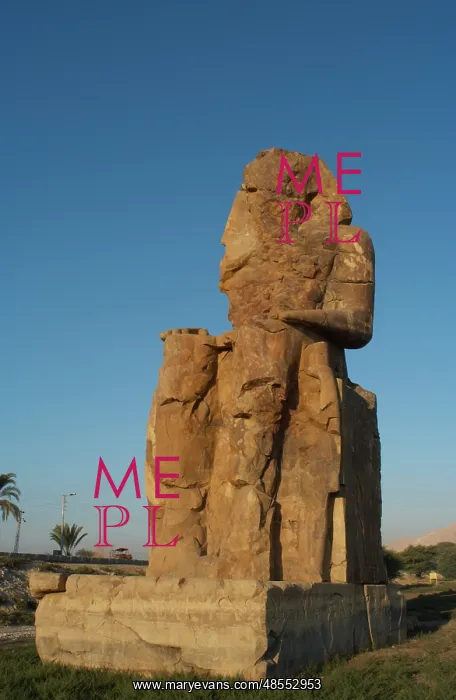 : Colossi of Memnon. Western colossus. Luxor. Egypt : Colossi of Memnon. Western colossus. Luxor. Egypt