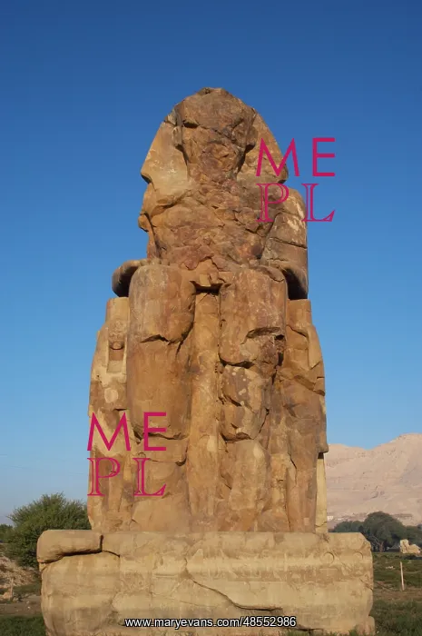 : Colossi of Memnon. Western colossus. Luxor. Egypt : Colossi of Memnon. Western colossus. Luxor. Egypt