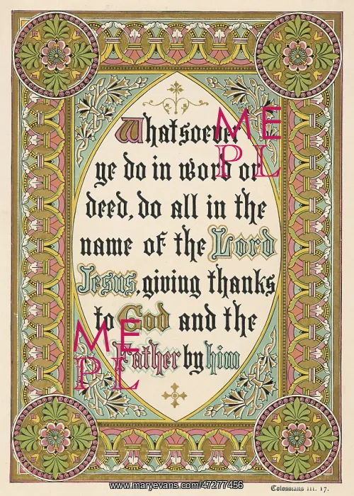 : Colossians III:17 : Colossians III:17