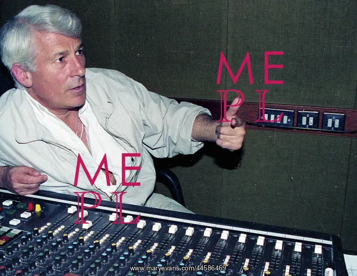 : Colour photo of Antony Thomas at a mixing desk : Colour photo of Antony Thomas at a mixing desk