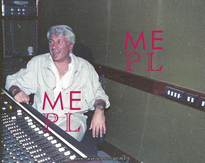 : Colour photo of Antony Thomas at a mixing desk : Colour photo of Antony Thomas at a mixing desk