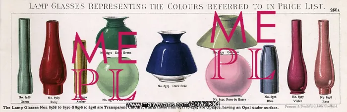 : Colour slip of lamp glasses : Colour slip of lamp glasses