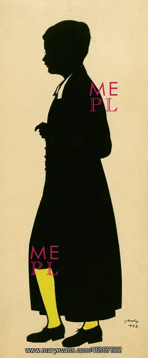: Coloured silhouette of a boy in school uniform : Coloured silhouette of a boy in school uniform