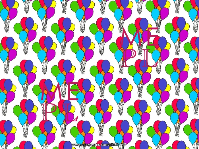  : Colourful balloons repeating pattern