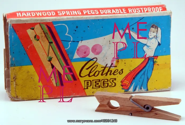 : Colourful clothes peg box : Colourful clothes peg box