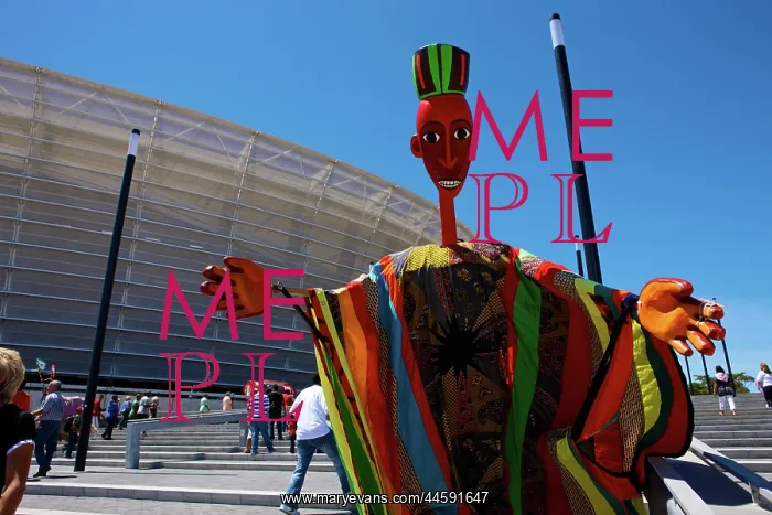 : Colourful entertainment at Cape Town Stadium before : Colourful entertainment at Cape Town Stadium before