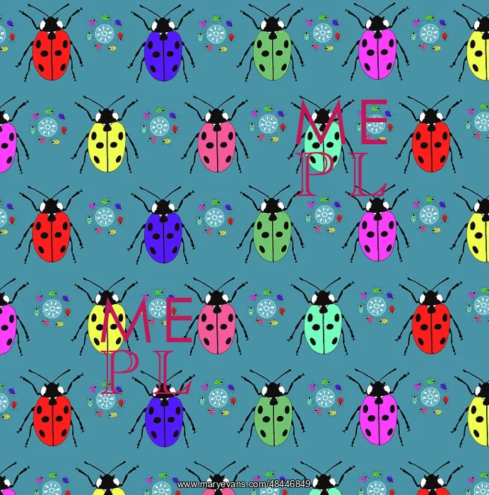  : Colourful ladybirds pattern