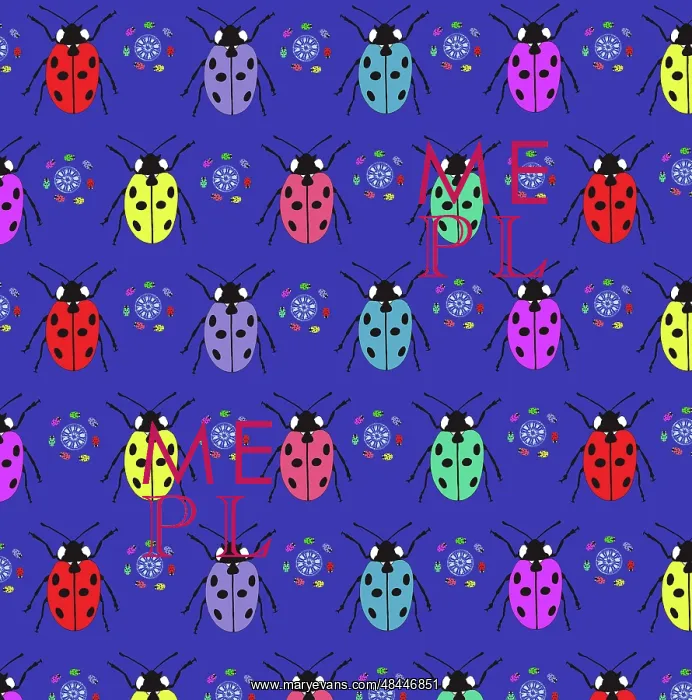  : Colourful ladybirds pattern