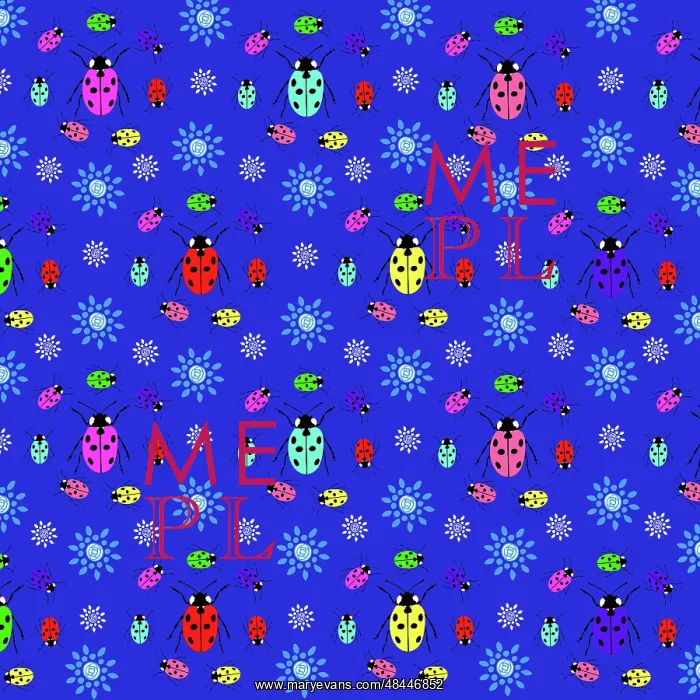  : Colourful ladybirds pattern