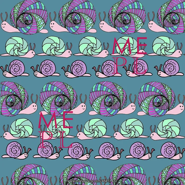  : Colourful snails repeating pattern